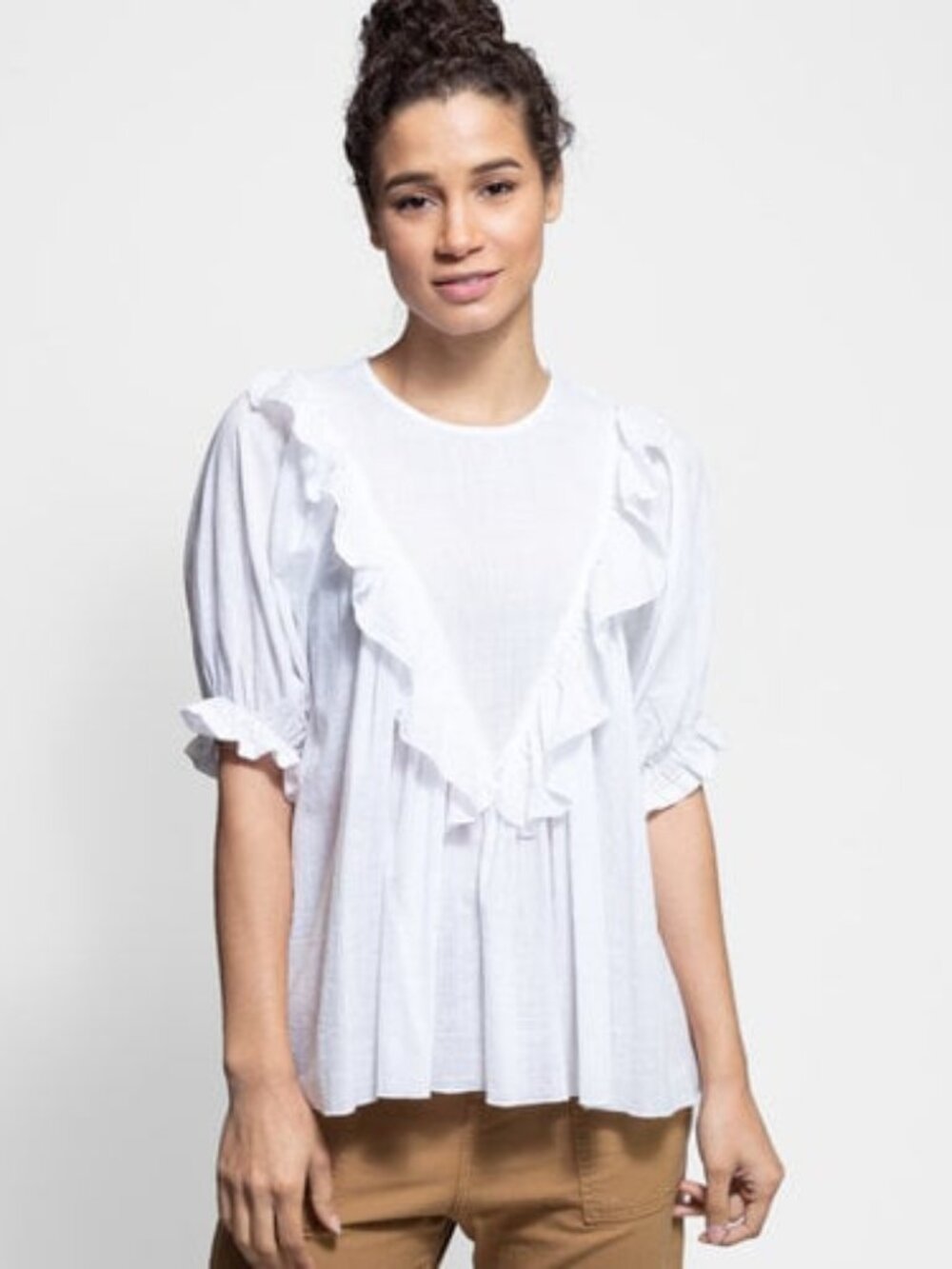 The Great. Ruffle Triangle Top, sz 1/S